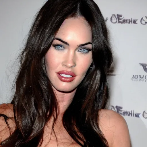 Prompt: close up of megan fox as a fox