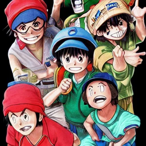 Prompt: amazing manga cover of El Chavo del 8 by Yusuke Murata hyper detailed fullcolor