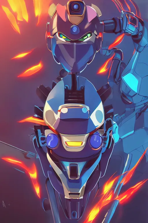 Image similar to robot ninja mask helmet megaman x zero rockman 2 0 2 2 switch game boss legacy collection fanart artsation, art gta 5 comics, behance hd by jesper ejsing, by rhads, makoto shinkai and lois van baarle, ilya kuvshinov, rossdraws global illumination ray tracing