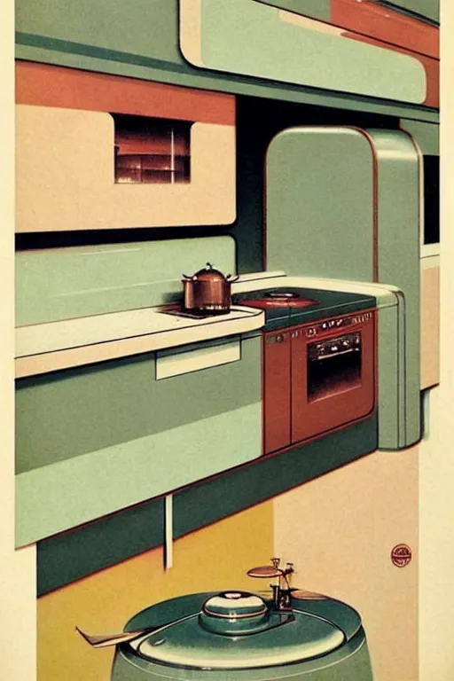 Prompt: ( ( ( ( ( 1 9 5 0 s retro future art deco kitchen design. muted colors. ) ) ) ) ) by jean - baptiste monge!!!!!!!!!!!!!!!!!!!!!!!!!!!!!!