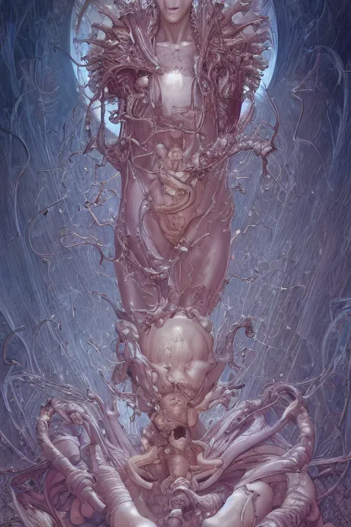 Image similar to casper the friendly ghost, by artgerm and yoshitaka amano and moebius and hr giger and zdislaw beksinski and alphonse mucha, hyperdetailed, symmetry, glamour, surreal, dc comics, ornate, stunning, nebula, explosions in the sky, trending on artstation