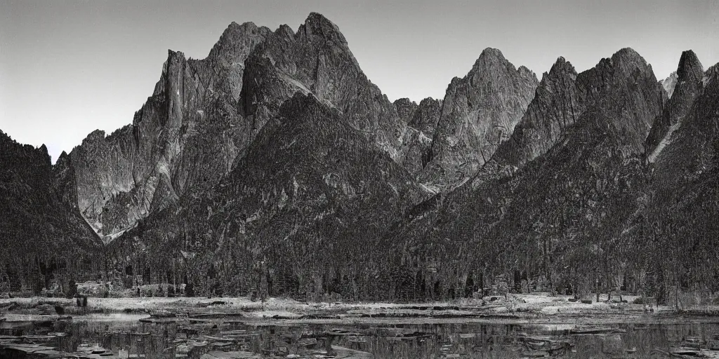 Image similar to the surface of an alient world award winning photography by ansel adams