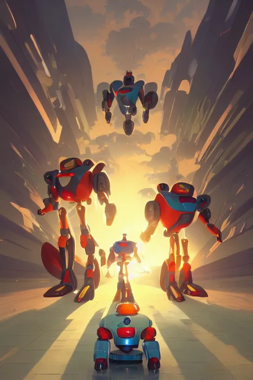 Image similar to metabots medabots medarotto medarot robot minimalist comics, behance hd by jesper ejsing, by rhads, makoto shinkai and lois van baarle, ilya kuvshinov, rossdraws global illumination ray tracing hdr radiating a glowing aura