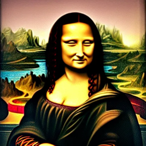 Prompt: the mona lisa by botero.