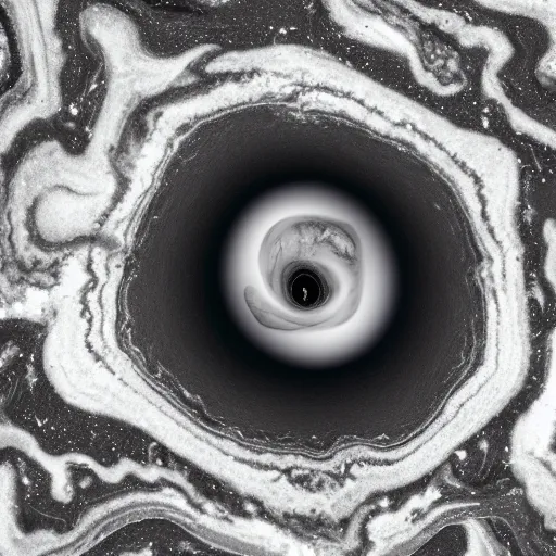 Image similar to a black hole condensed inside a marble