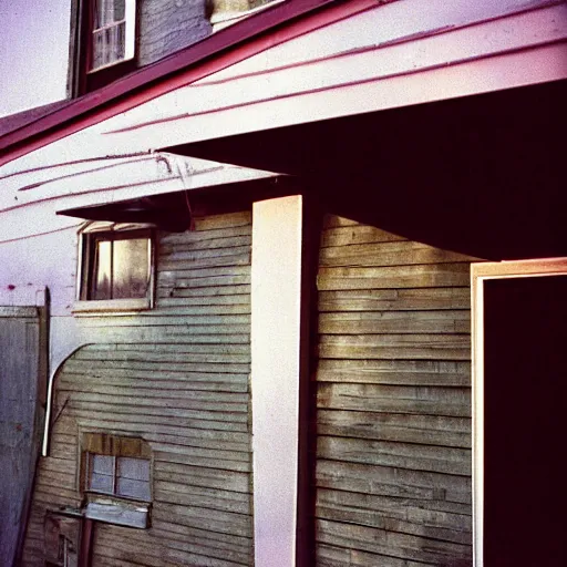 Prompt: award winning close up photo by saul leiter and fred herzog and william eggleston of a super perfect ultra detailed house's exterior