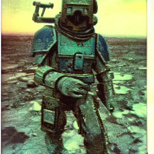 Image similar to polaroid warhammer 40k world by Tarkovsky