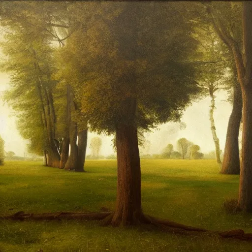 Image similar to Trees, oil on canvas, by George Stubbs, trending on ArtStation, conceptart, masterpiece, detailed, cinematic composition, rule of thirds, 8K, no frames,