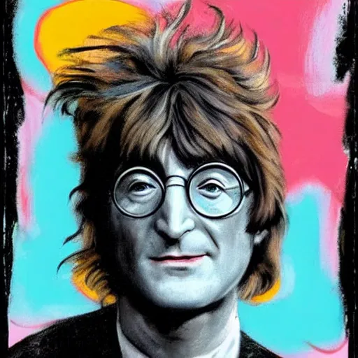 Prompt: John Lennon in the style of Sr. Seuss