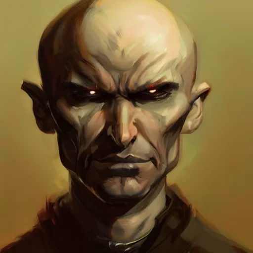 Image similar to portrait bald man, black spikes instead of eyes, official fanart behance hd artstation by jesper ejsing