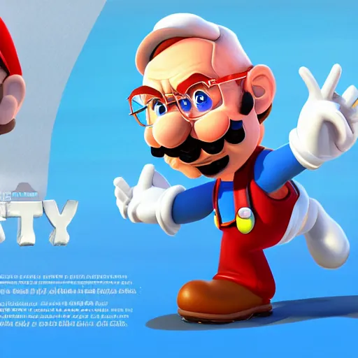 Prompt: walter white in super mario odyssey, artstation digital art