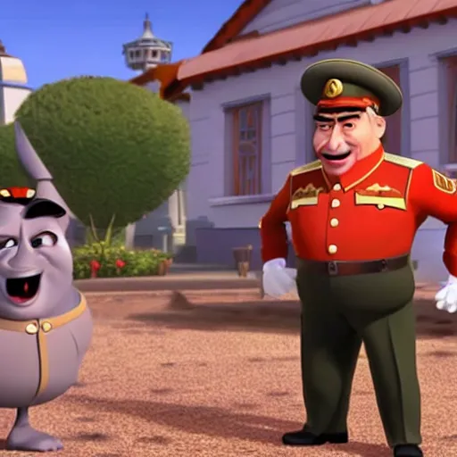 Prompt: Joseph Stalin in a Disney Pixar Movie