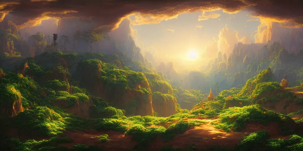 Image similar to very detailed and perfectly readable fine and soft relevant out of lines soft edges painting by beautiful walt disney animation films of the late 1 9 9 0 s and thomas cole in hd, we see a futuristic punk solar city, nice lighting, perfect readability