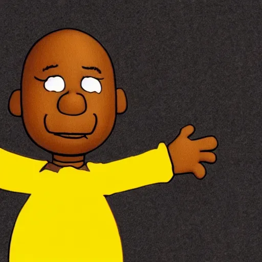 Prompt: cartoon scene of bill cosby as charlie brown