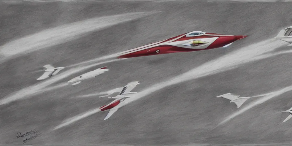 Image similar to thunderbirds scott and tracy with thunderbird 3 flying around them, pencil sketch, high detail, hyper realistic,