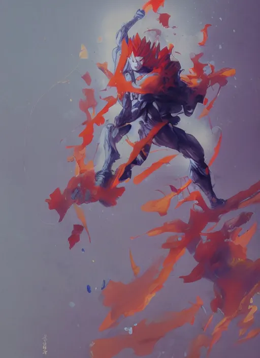 Image similar to surreal gouache gesture painting, by yoshitaka amano, by ruan jia, by Conrad roset, by good smile company, detailed anime 3d render of a gesture draw pose for Goku, portrait, cgsociety, artstation, rococo mechanical, Digital reality, dieselpunk atmosphere, gesture drawn