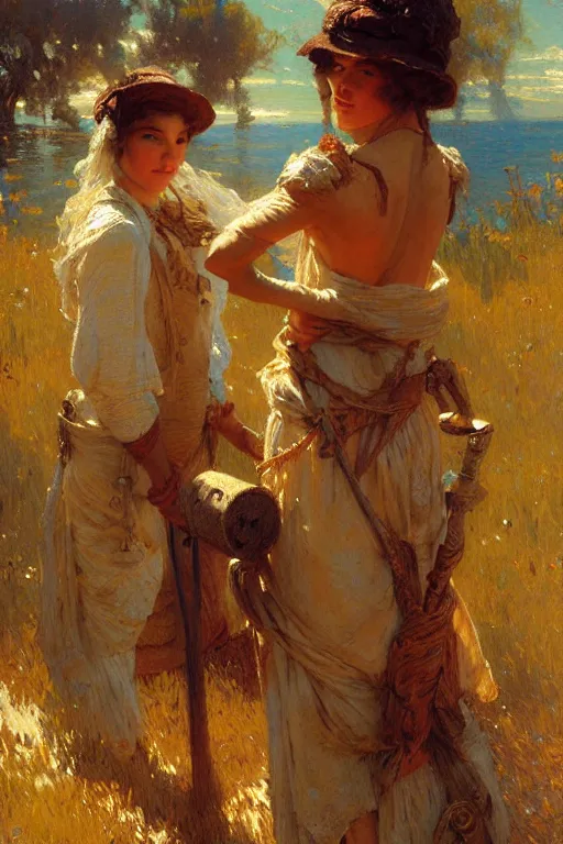 Image similar to farmers maid, highly detailed painting by gaston bussiere, craig mullins, j. c. leyendecker 8 k