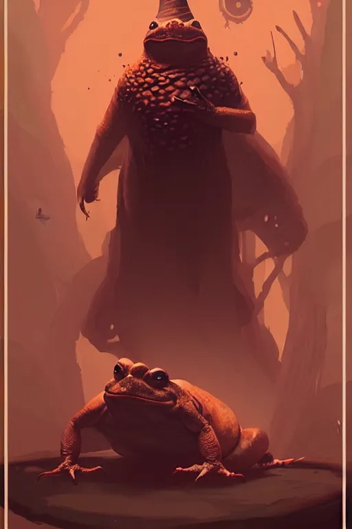 Prompt: greg rutkowski poster. toad wizard