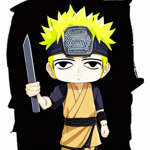 Prompt: chibi hiruzen sarutobi