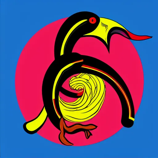 Prompt: a cobra with a dark background in the style of pop art, high definition, vector graphic