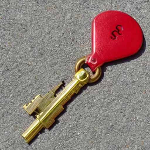 Image similar to a red key