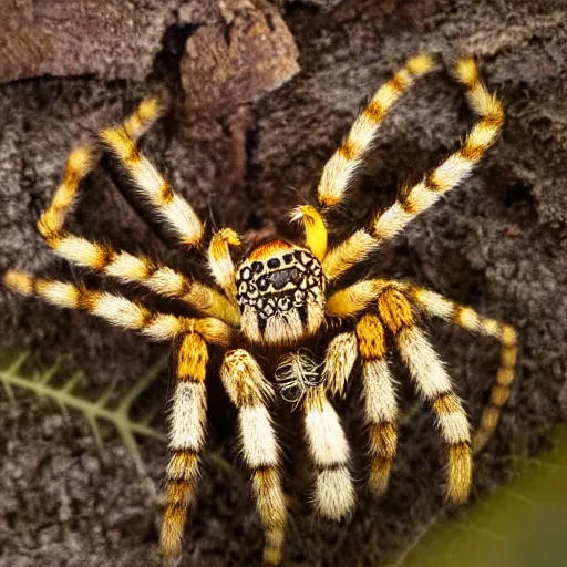 Prompt: ancient wise spider king of the forest iridiescent