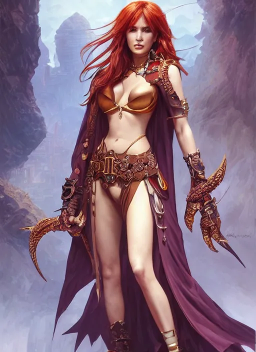 Image similar to ultra realistic illustration, bella thorne with adonis belt as diablo 3 monk anime, intricate, elegant, highly detailed, digital painting, artstation, concept art, smooth, sharp focus, illustration, art by artgerm and greg rutkowski and alphonse mucha and wlop