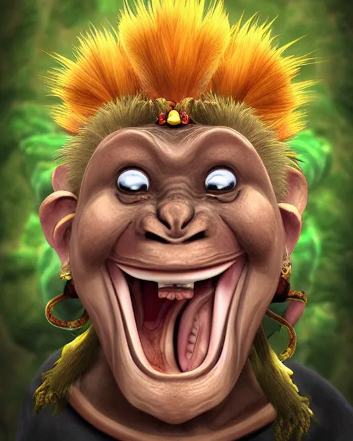 Image similar to the laughing monkey king