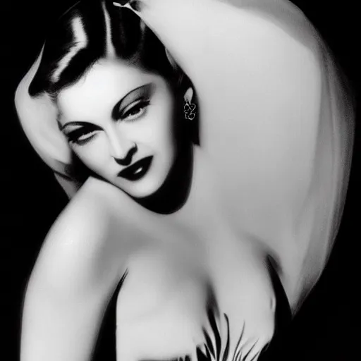 Prompt: Madonna by George Hurrell.