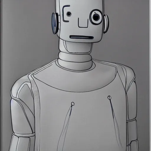 Prompt: a portrait ofMarvin the paranoid android the hitchhiker guide to the galaxy, photorealistic, by Steven Meisel