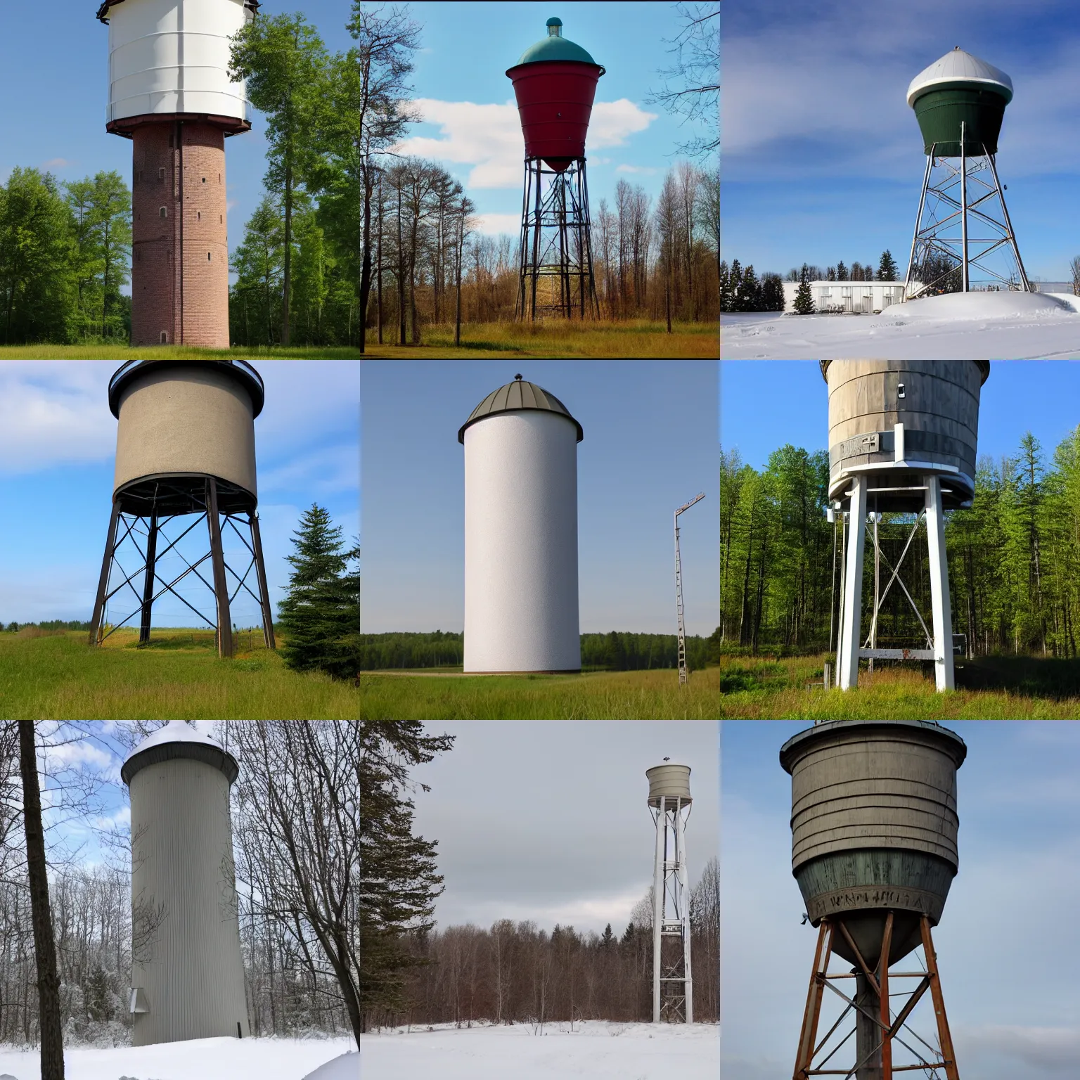 Prompt: myllypuro water tower