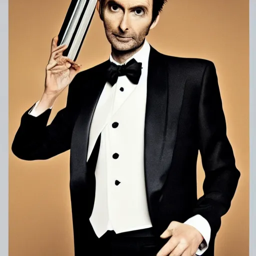 Image similar to photograph of david tennant in a tuxedo