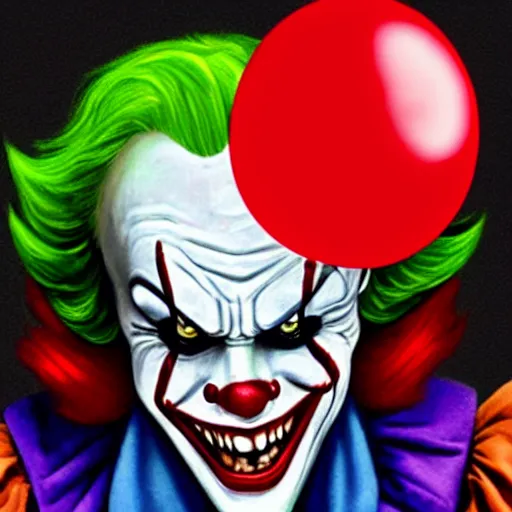 Image similar to pennywise joker