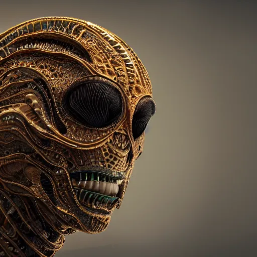 Image similar to the alien queen, 4 k, intricate detailed, jaw dropping, gorgeous, surreal, octane render