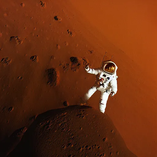 Prompt: astronaut on mars, photograph, 3 5 mm camera