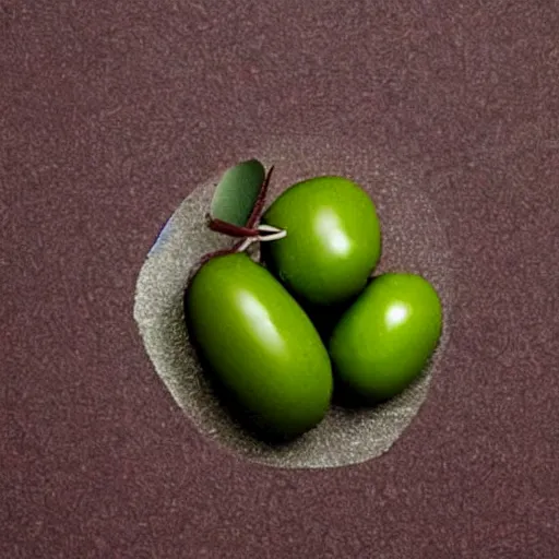 Prompt: a photo of an olive that looks like john oliver