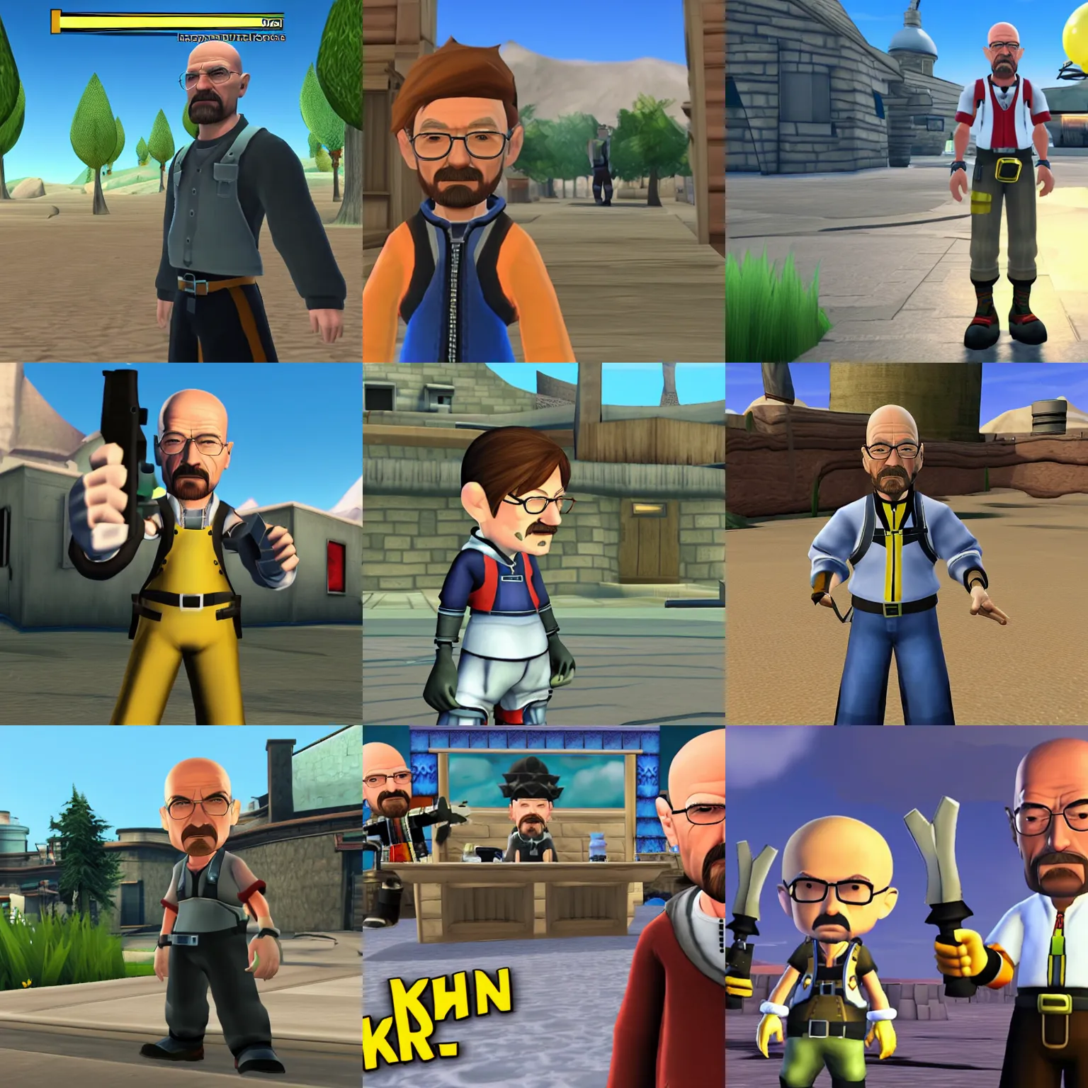 Prompt: walter white in kingdom hearts 2, ps 2 grapics, in game screenshot