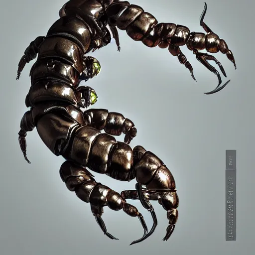 Prompt: a scorpion cyborg modern fine art, fractal, intricate, elegant, highly detailed, digital photography, subsurface scattering, in the style of ghost, by jheronimus bosch and yue minjun and giger and greg rutkowski