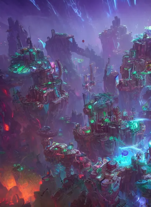 Image similar to biopunk landscape of the city zaun from league of legends, au naturel, hyper detailed, digital art, trending in artstation, cinematic lighting, studio quality, smooth render, unreal engine 5 rendered, octane rendered, art style by pixar dreamworks warner bros disney riot games and arcane.