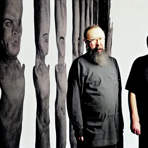 Image similar to portrait. hermann nitsch and hermann nitsch and hermann nitsch