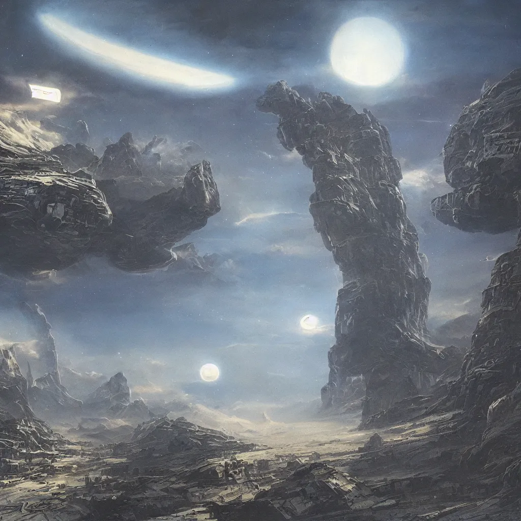 Prompt: chriss foss matte painting