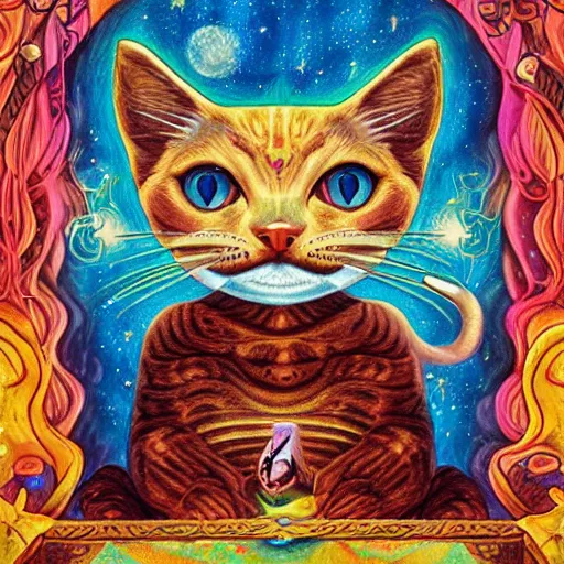 Image similar to a playful mind of astral cat