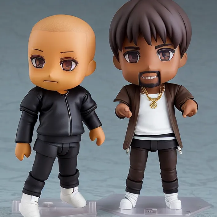 Prompt: Kanye West, An anime Nendoroid of Kanye West, figurine, detailed product photo