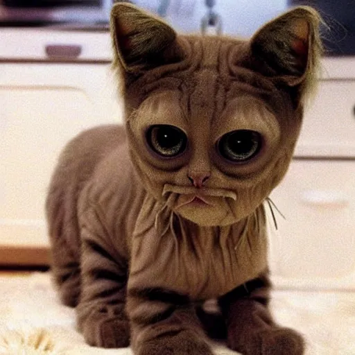 Image similar to chewbacca as a hairless cat