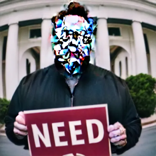 Prompt: elon musk begging money on streets holding sign'need money ', photorealistic, canon 3 5 mm photography