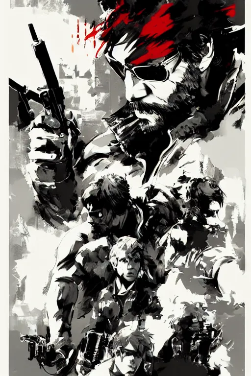 Prompt: Metal Gear Solid movie poster artwork by mondo poster , full of details, by Yoji Shinkawa, Matte painting, trending on artstation and mondo poster