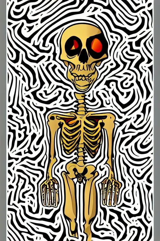 Image similar to Drug addict skeleton, sticker, andromorphic, colorful, illustration, highly detailed, simple, smooth and clean vector curves, no jagged lines, vector art, smooth