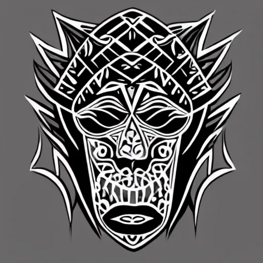 Image similar to a small vector tattoo design. tribal.