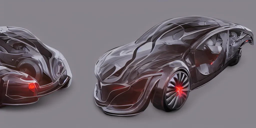 Image similar to realistic car Tesla inspired Beholder Concept by Marcus Whinney trending on artstation