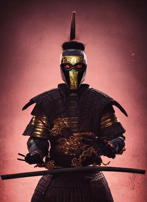 Image similar to samurai portrait, symmetrical face, wearing mempo mask scorpion mortal kombat mask, after a battle, dirt and unclean, extreme detail, cinematic, dramatic lighting render, photorealism photo by national geographic, tom bagshaw, masterpiece